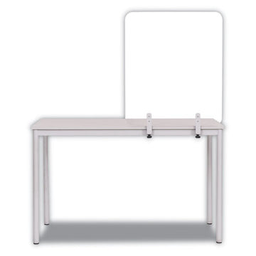 MasterVision® Protector Series Frameless Glass Desktop Divider, 35.4 X 0.16 X 35.4, Clear-aluminum freeshipping - TVN Wholesale